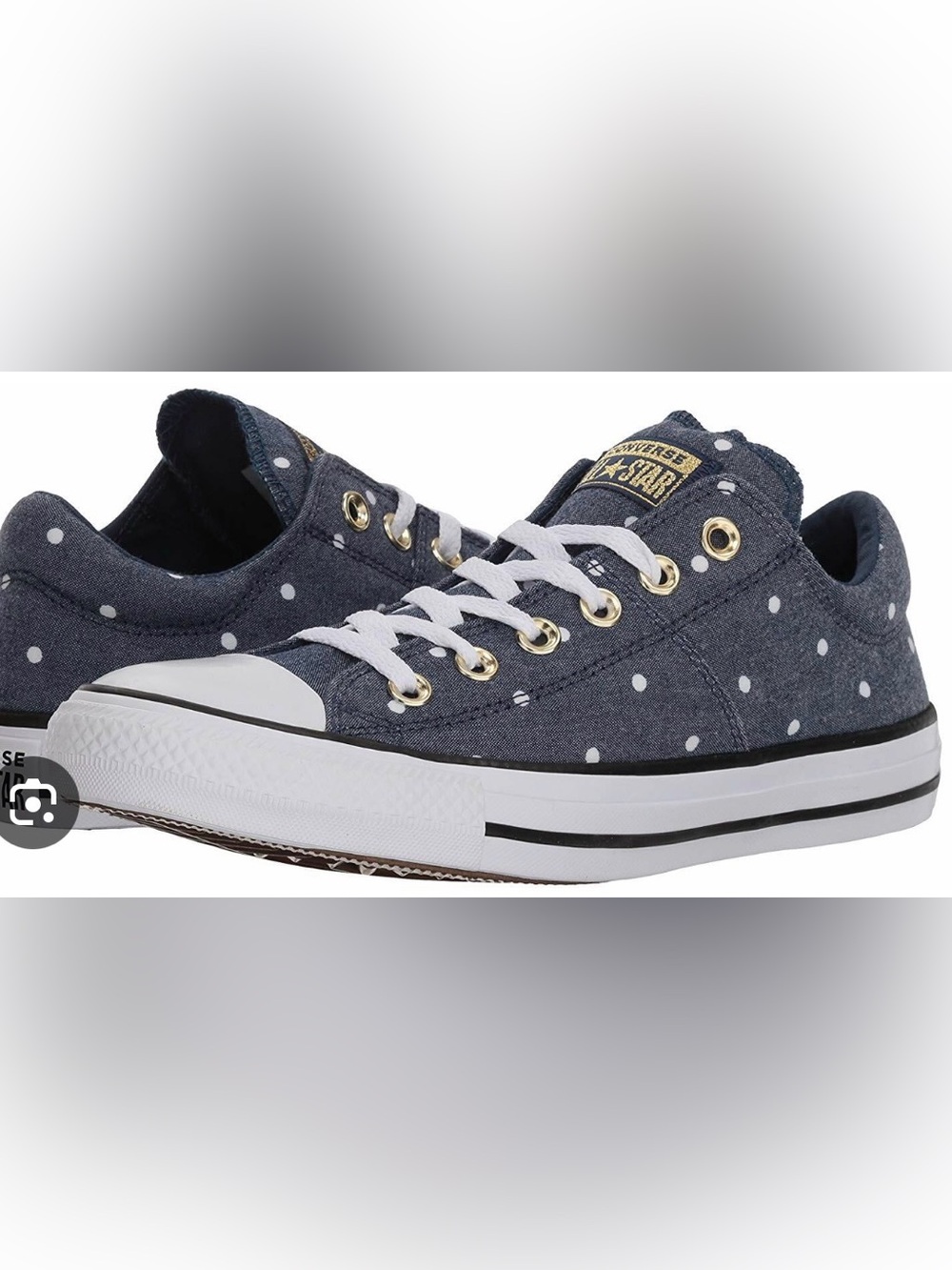 Converse Madison Ox Navy Polka Dot Low Top Sneakers
